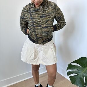 Uniqlo Olive Green Tiger Stripe Bomber Jacket